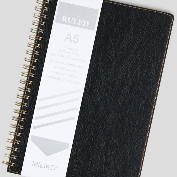 A5 SIZE PU LEATHER SOFTCOVER 2 NOTEBOOKS - Picture 3 of 8